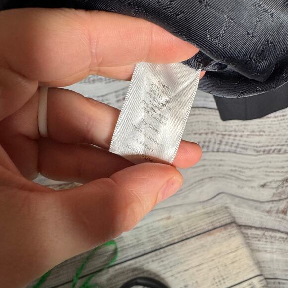 Talbots 20WP Navy Blazer Jacket Wool Blend Career Suit Coat - Picture 5 of 7